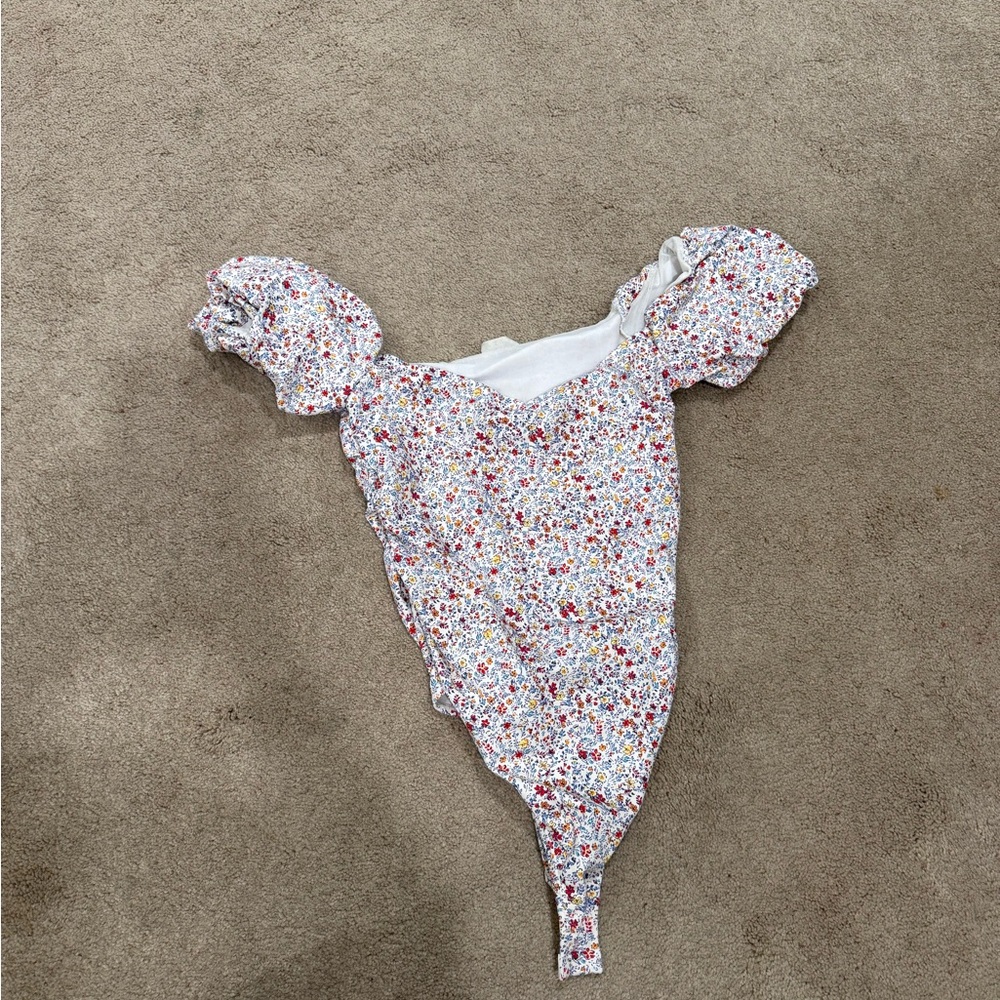 Floral free people bodysuit